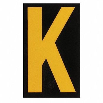 BRADY Reflective Numbers And Letters K PK25, 14V787