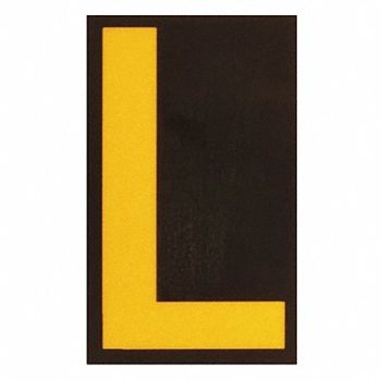 BRADY Reflective Numbers And Letters L PK25, 14V788