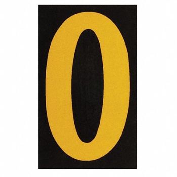 BRADY Reflective Numbers And Letters O PK25, 14V791