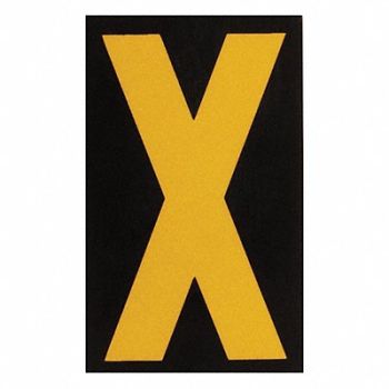 BRADY Reflective Numbers And Letters X PK25, 14V839