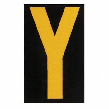 BRADY Reflective Numbers And Letters Y PK25, 14V802