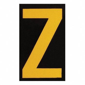BRADY Reflective Numbers And Letters Z PK25, 14V841