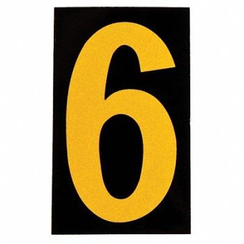 BRADY Reflective Numbers And Letters 6 PK25, 14V810