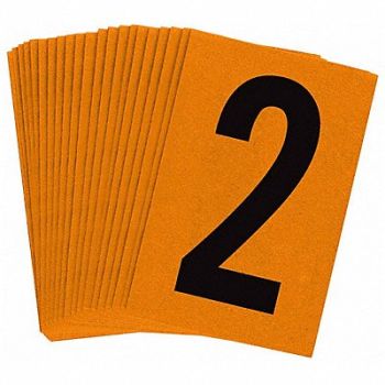 BRADY Reflective Numbers And Letters 2 PK25, 14V844