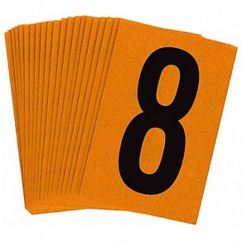 BRADY Reflective Numbers And Letters 8 PK25, 14V850