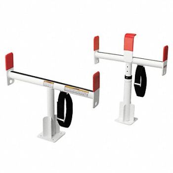 WEATHER GUARD Service Body Rack White Alum 24-1/2 In, 14V903