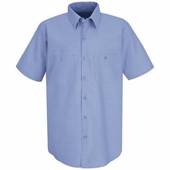 RED KAP E8040 Short Sleeve Blu 65 perPET/35 per Ctn LT, 14W281