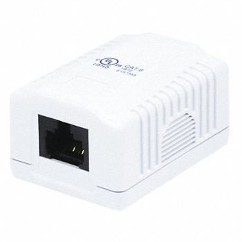 MONOPRICE Surface Mount Box Cat6 1P White, 14W969