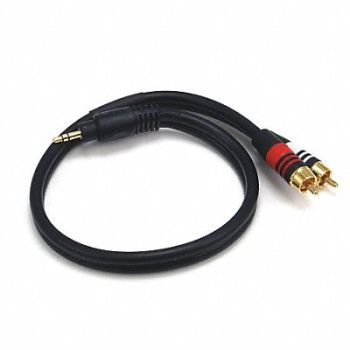 MONOPRICE A/V Cable 3.5mm(M)/2 RCA(M) 1.5ft, 14X118