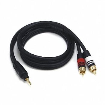 MONOPRICE A/V Cable 3.5mm(M)/2 RCA(M) 3ft, 14X119