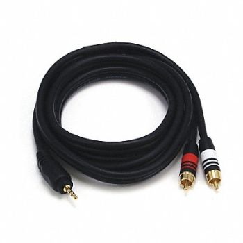 MONOPRICE A/V Cable 3.5mm(M)/2 RCA(M) 6ft, 14X120