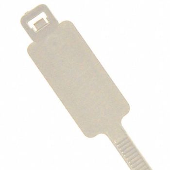 DOLPHIN COMPONENTS CORP Cable Tie w ID Tag 8 in Natural PK1000, 14X866