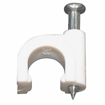 DOLPHIN COMPONENTS CORP Cable Staple Nail 5/16In White PK100, 14X952