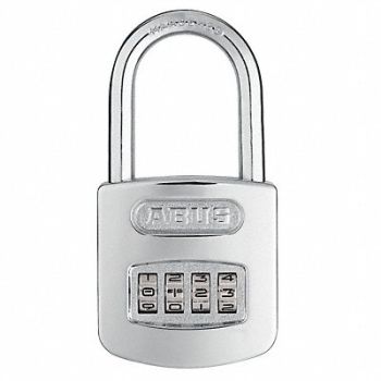 ABUS Combination Padlock 2in Rectangle Silver, 14Z332