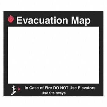 BRADY Evacuation Map Holder 15 x 17-1/2 In., 14Z546