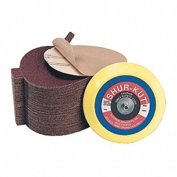 SUPERIOR ABRASIVES Coated PSA Disc w/Tab A/O 5 Grit 80, 152Z71