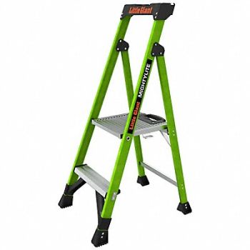 LITTLE GIANT Stepladder 4ft H 1 W Platform 300 lb Cap, 794JE4