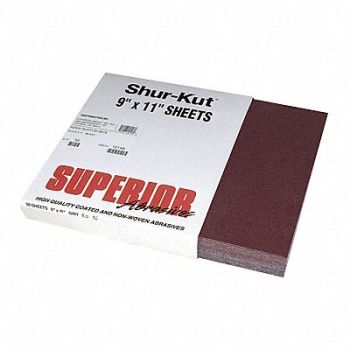 SUPERIOR ABRASIVES Resin Cloth Sheets 9 x11 A/O Grit 500, 153J59
