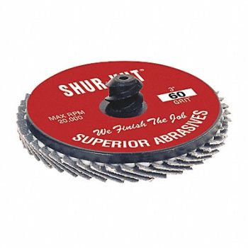 SUPERIOR ABRASIVES QC Flap Disc Zirc 3 Type R Grit 36, 153R24