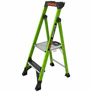 LITTLE GIANT Stepladder 4ft H 1 W Platform 375 lb Cap, 794JD8