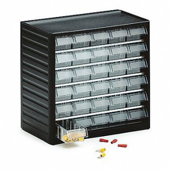 TRESTON Small Parts Drawer Unit 30 Drawers Clr, 157H12