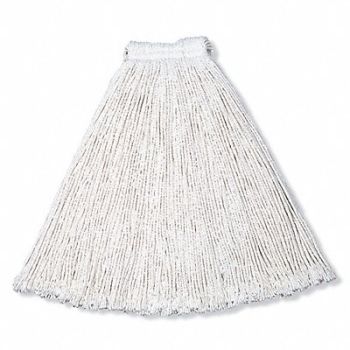 RUBBERMAID COMMERCIAL PRODUCTS Wet Mop White Rayon PK12, 15A644