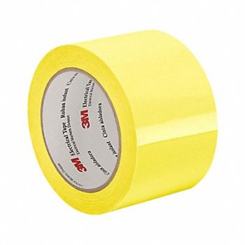 3M Elec Tape 216 ft Lx2 in W 2.5 mil Yellow, 15D084