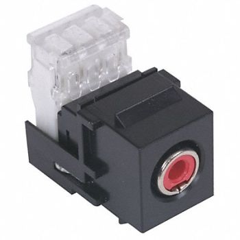 HUBBELL PREMISE WIRING RCA 110 AV Connector Punch Down Red, 15D921