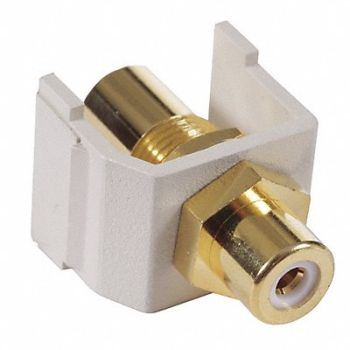 HUBBELL PREMISE WIRING F/F Coupler RCA PT White, 15D926