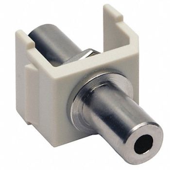 HUBBELL PREMISE WIRING Snap Fit Keystone Stereo Jack F/F, 15D931