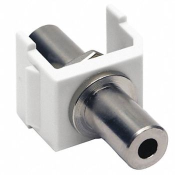 HUBBELL PREMISE WIRING Snap Fit Keystone Stereo Jack F/F, 15D932