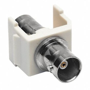 HUBBELL PREMISE WIRING Coupler BNC Connector Pass Thru F/F Wht, 15D936