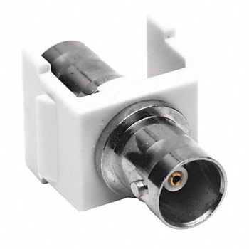 HUBBELL PREMISE WIRING Coupler BNC Connector Pass Thru F/F Wht, 15D937