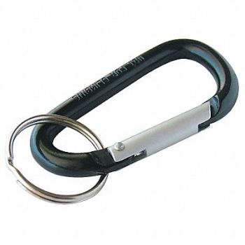 LUCKY LINE PRODUCTS Large C-Clip Aluminum Black PK5, 15E561
