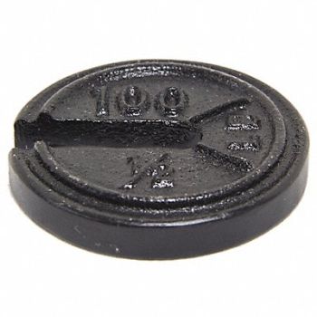 RICE LAKE WEIGHING SYSTEMS Weight Slotted 100x0.5lb Cst Iron Class7, 15F150