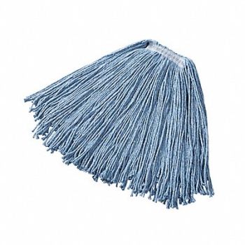 RUBBERMAID COMMERCIAL PRODUCTS Wet Mop Blue Cotton/Synthetic PK12, 15F229
