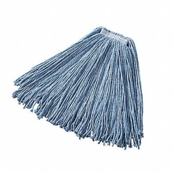 RUBBERMAID COMMERCIAL PRODUCTS Wet Mop Blue Cotton/Synthetic PK12, 15F234