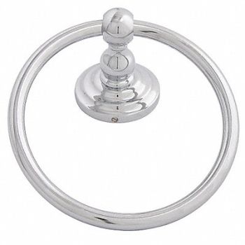 GRAINGER APPROVED Towel Ring Zinc Polished Chrome, 15F395
