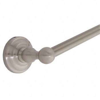 GRAINGER APPROVED Towel Bar SS Zinc 26 3/4 in Overall W, 15F402