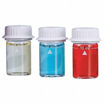 LOVIBOND Round Plastic Vials 10 mm w/Lid PK12, 15F848