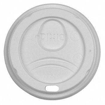 DIXIE Disp Hot Cup Lid 8 oz WH PK1000, 15J207