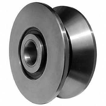 SMITH BEARING Track Roller V-Groove Head 1 35/64 in L, 798D24