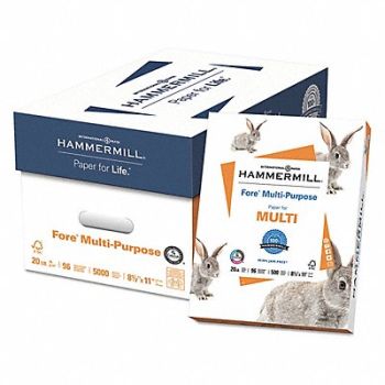 HAMMERMILL Multipurpose Paper 8-1/2 x 11 PK5000, 15U643