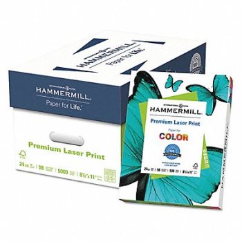 HAMMERMILL Laser Paper 8-1/2 x 11 PK500, 15U646