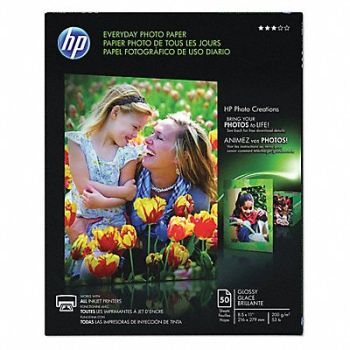 HP Photo Paper 8-1/2 x 11 PK50, 15U666