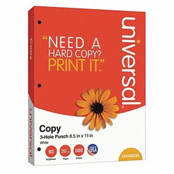UNIVERSAL Multipurpose Paper 8-1/2 x 11 PK5000, 15U673