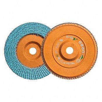 WALTER SURFACE TECHNOLOGIES Flap Disc Aluminum 7 dia 8 600 RPM, 804CJ2