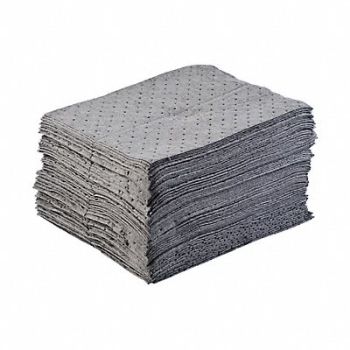 BRADY SPC ABSORBENTS Absorbent Pad Universal Gray PK100, 15U853
