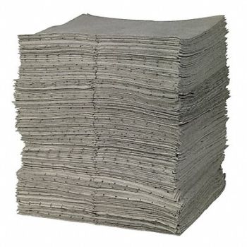 BRADY SPC ABSORBENTS Absorbent Pad Universal Gray PK200, 15U861