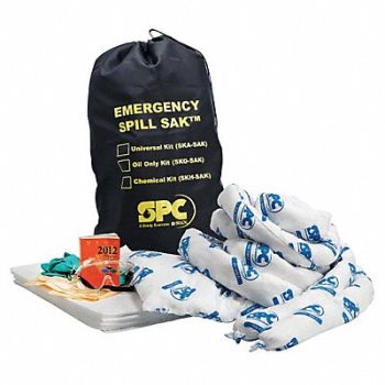 BRADY SPC ABSORBENTS Spill Kit Oil-Based Liquids Black, 15U866